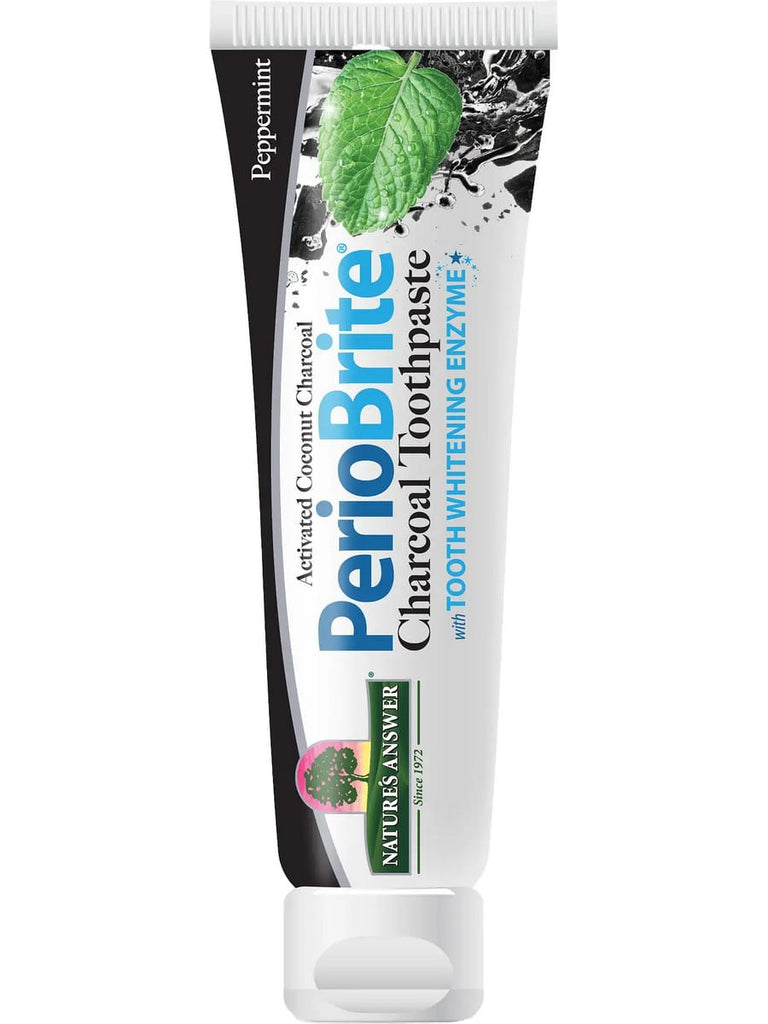 Nature's Answer, PerioBrite Charcoal, Peppermint Toothpaste, 4 fl oz