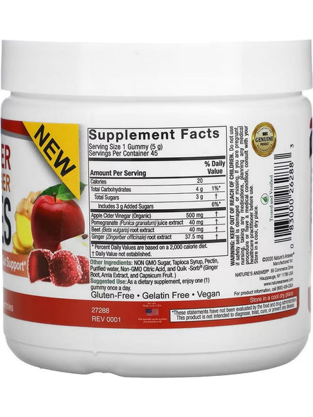 Nature's Answer, Apple Cider Vinegar & Ginger Gummies, 45 Pectin Gummies