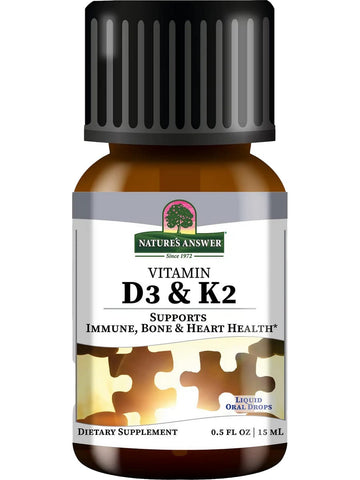 Nature's Answer, Vitamin D3 & K2 Liquid, 0.5 fl oz