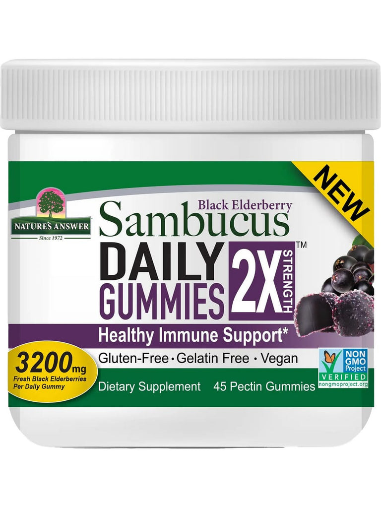 Nature's Answer, Sambucus Daily Gummies, 2X Strength, 45 Pectin Gummies