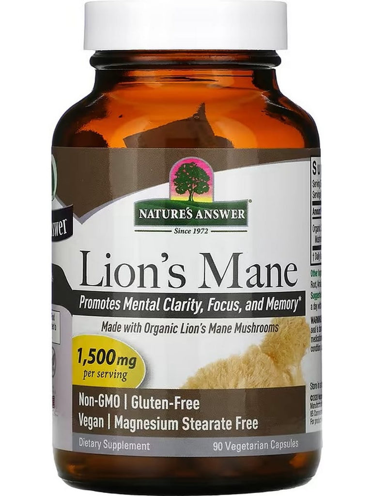 Nature's Answer, Lion's Mane, 90 Vegetarian Capsules