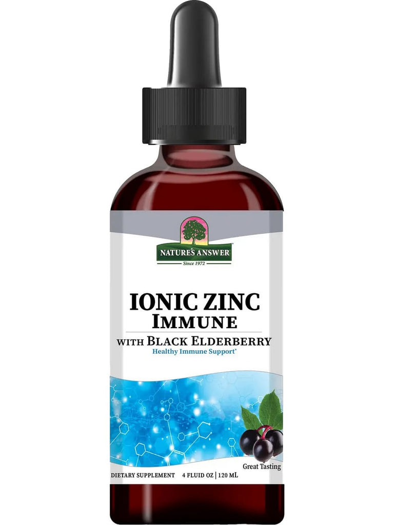 Nature's Answer, Ionic Zinc Immune with Black Elderberry, 4 fl oz