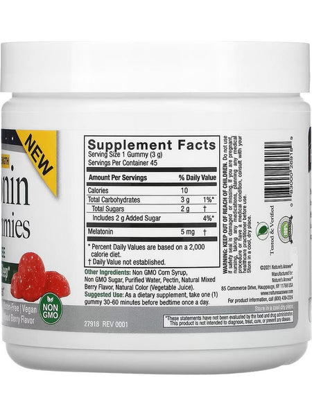 Nature's Answer, Melatonin Sleep Gummies, 5 mg, 45 Pectin Gummies