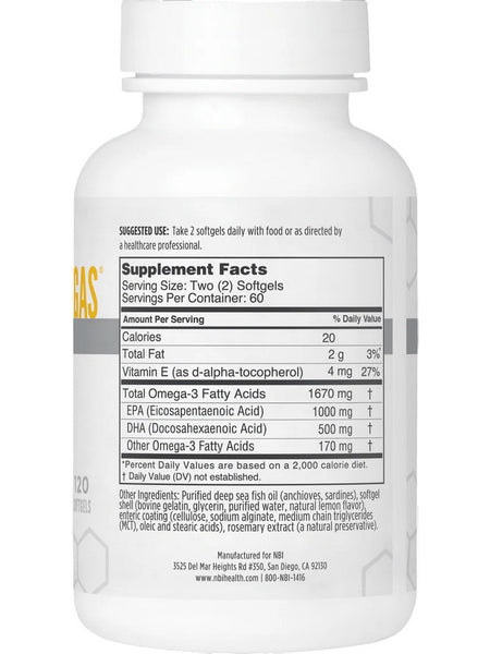 NBI, Best Catch Omegas, 120 Softgels