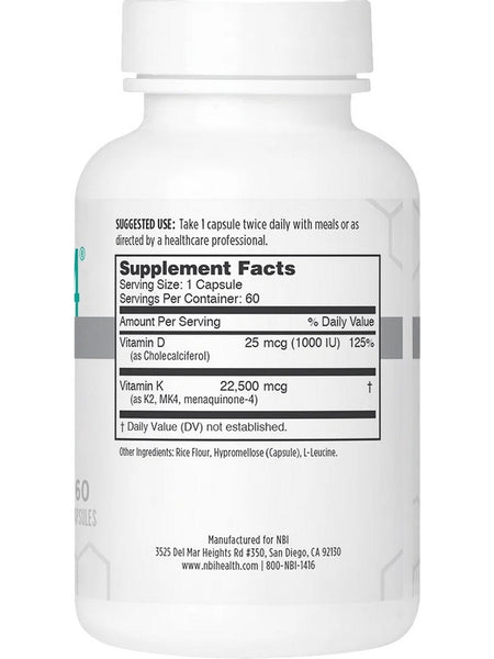 NBI, Osteo-MK4, 60 Capsules