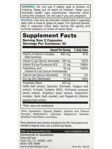 NaturalCare, SinuFix, 60 Capsules