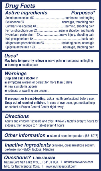 NaturalCare, NerveFix, 60 Tablets