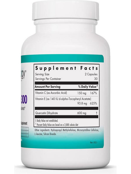 NutriCology, Quercetin 300 Stabilized with Antioxidants, 60 Vegetarian Capsules