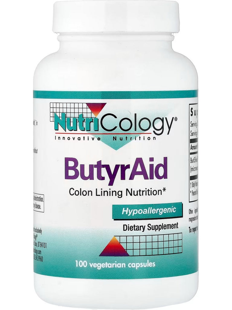 NutriCology, ButyrAid Colon Lining Nutrition, 100 Vegetarian Capsules