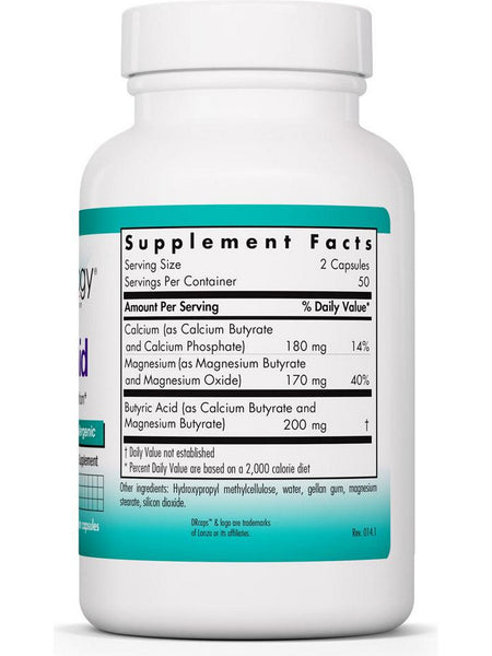 NutriCology, ButyrAid Colon Lining Nutrition, 100 delayed-release vegetarian capsules