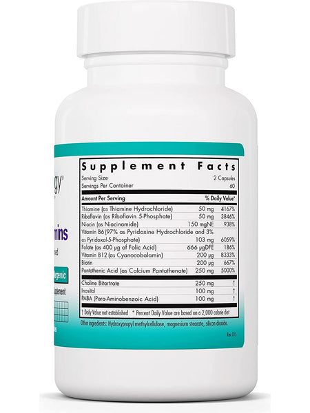 NutriCology, Super B Vitamins, Non Yeast or Corn Derived, 120 Vegetarian Capsules