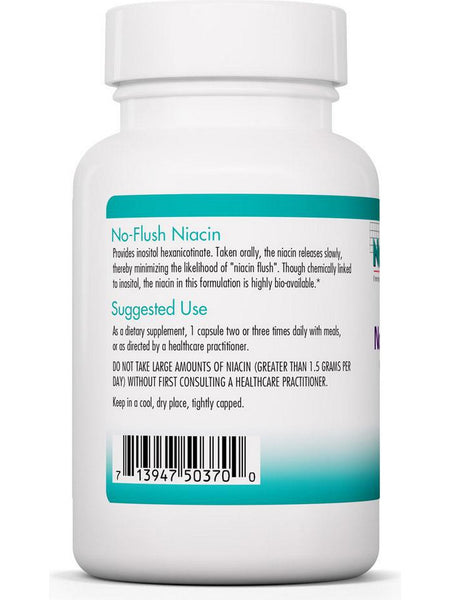 NutriCology, No-Flush Niacin Inositol Hexanicotine, 75 Vegetarian Capsules