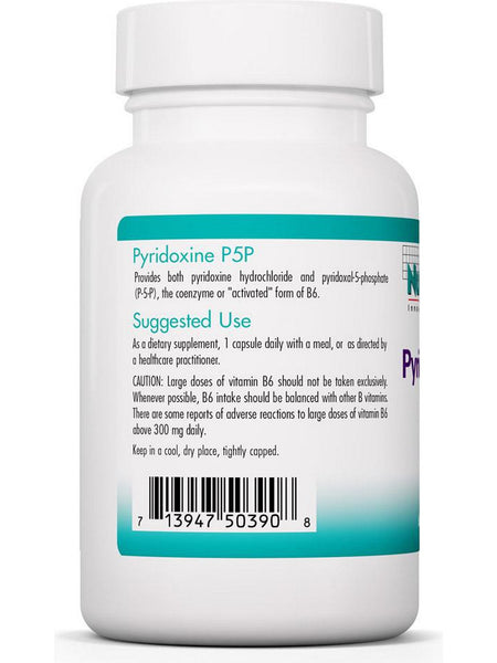 NutriCology, Pyridoxine P5P Vitamin B6, 60 Vegetarian Capsules