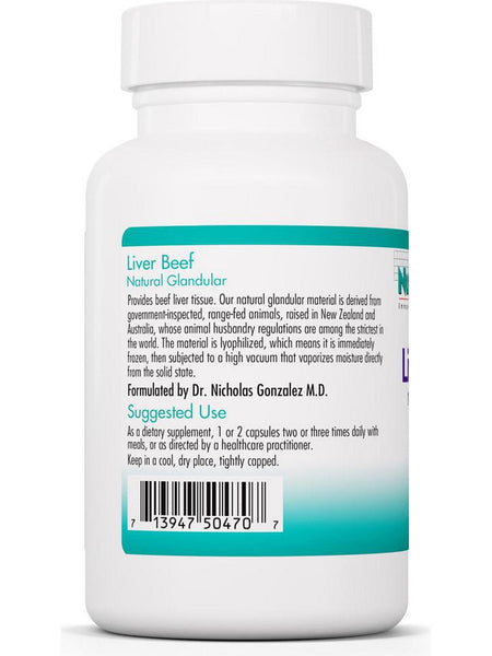 NutriCology, Liver Beef Natural Glandular, 125 vegicaps