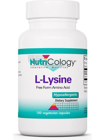 NutriCology, L-Lysine Free Form Amino Acid, 100 Vegetarian Capsules