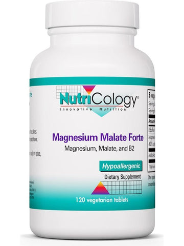 NutriCology, Magnesium Malate Forte Magnesium, Malate, and B2, 120 Vegetarian Tablets