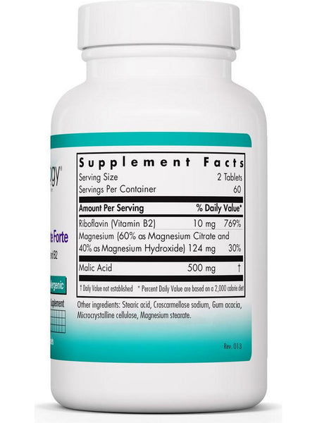 NutriCology, Magnesium Malate Forte Magnesium, Malate, and B2, 120 Vegetarian Tablets