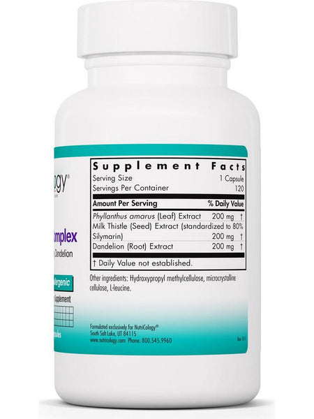 NutriCology, Milk Thistle Seed Complex with Phyllanthus and Dandelion, 120 Vegetarian Capsules