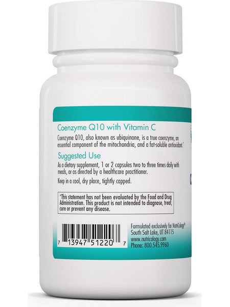 NutriCology, Coenzyme Q10 50 mg with Vitamin C, 75 Vegetarian Capsules