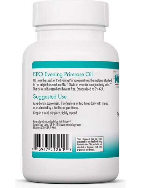 NutriCology, EPO Evening Primrose Oil, 120 softgels