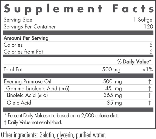 NutriCology, EPO Evening Primrose Oil, 120 softgels