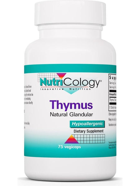 NutriCology, Thymus, Natural Glandular, 75 vegicaps