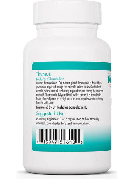 NutriCology, Thymus, Natural Glandular, 75 vegicaps