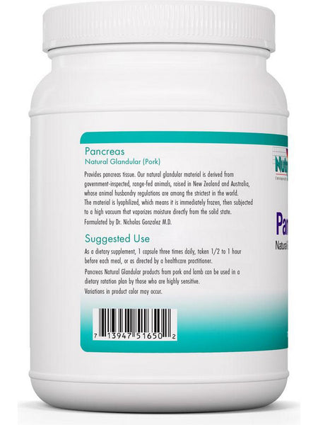 NutriCology, Pancreas Natural Glandular (Pork), 720 capsules