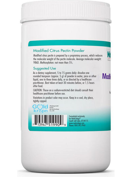NutriCology, Modified Citrus Pectin Powder Reduced Molecular Weight, 16 oz