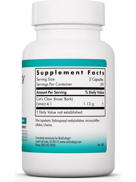 NutriCology, Cat's Claw Inner Bark Extract, 60 Vegetarian Capsules