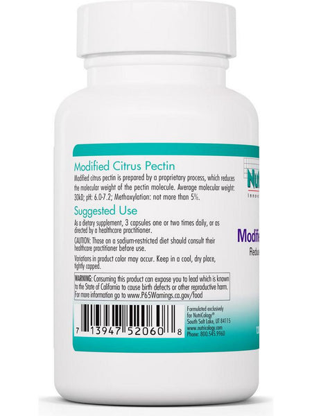 NutriCology, Modified Citrus Pectin Reduced Molecular Weight, 120 Vegetarian Capsules