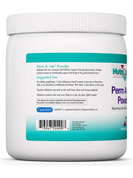 NutriCology, Perm A vite Powder Nutrition for the Gut Lining, 8.4 oz