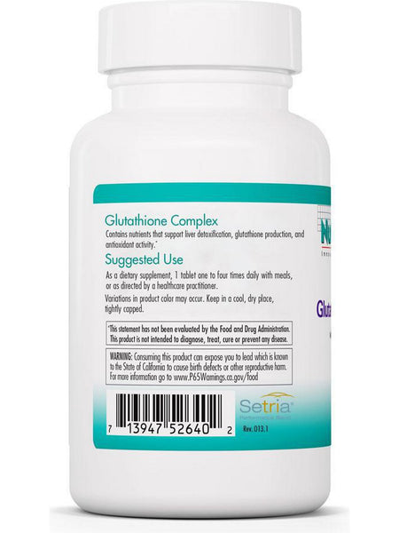 NutriCology, Glutathione Complex with NAC and Lipoic, 90 tablets