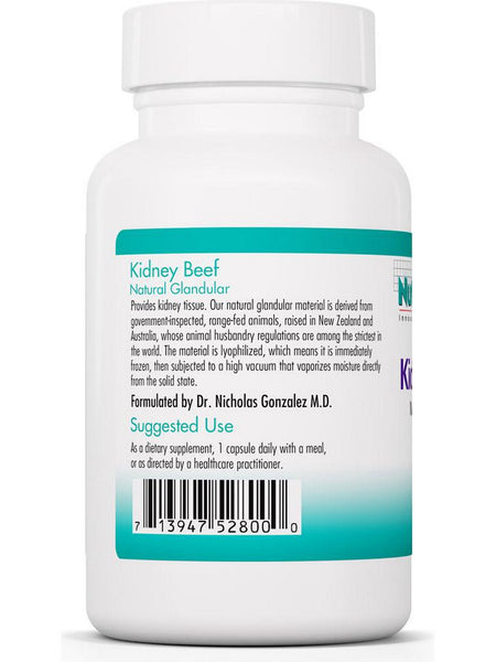 NutriCology, Kidney Beef Natural Glandular, 100 vegicaps