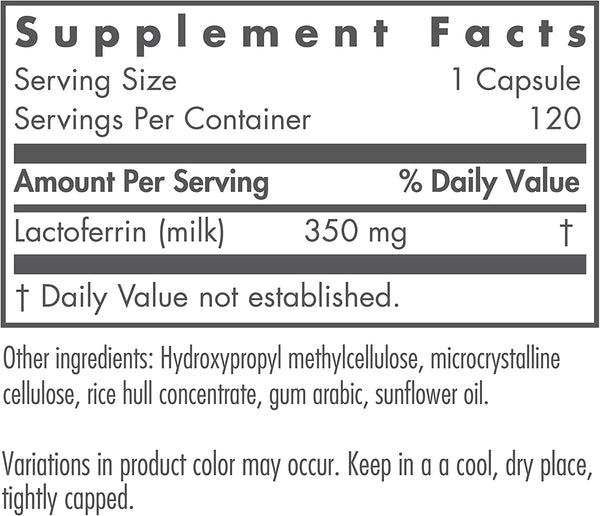 NutriCology, Laktoferrin Immune Peptide from Colostrum, 120 vegicaps