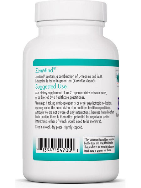 NutriCology, ZenMind Calmness Support Day or Night, 60 Vegetarian Capsules