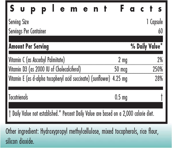 NutriCology, Super D3, Cholecalciferol with C and E, 60 Vegetarian Capsules