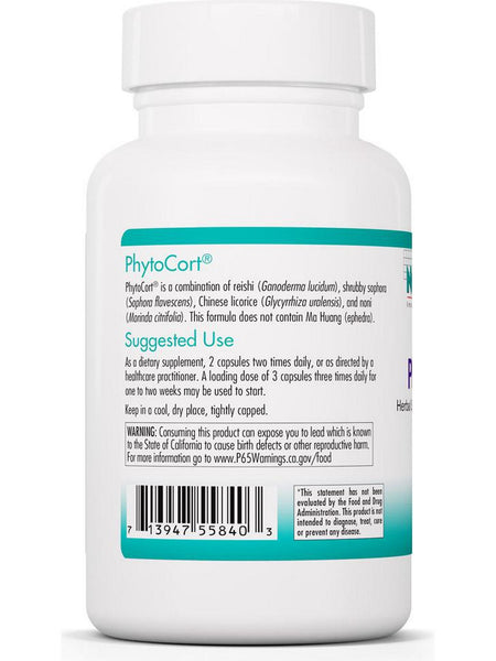 NutriCology, PhytoCort Herbal Support for Healthy Breathing, 120 Vegetarian Capsules