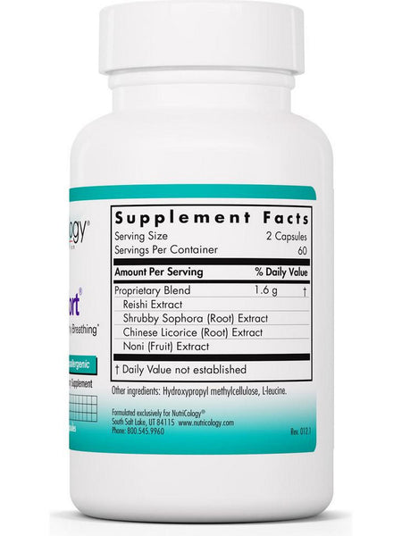 NutriCology, PhytoCort Herbal Support for Healthy Breathing, 120 Vegetarian Capsules