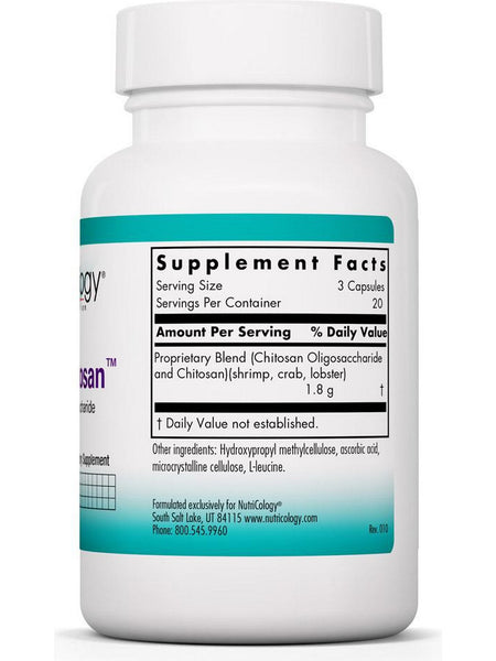 NutriCology, MicroChitosan, Chitosan Oligosaccharide, 60 vegicaps