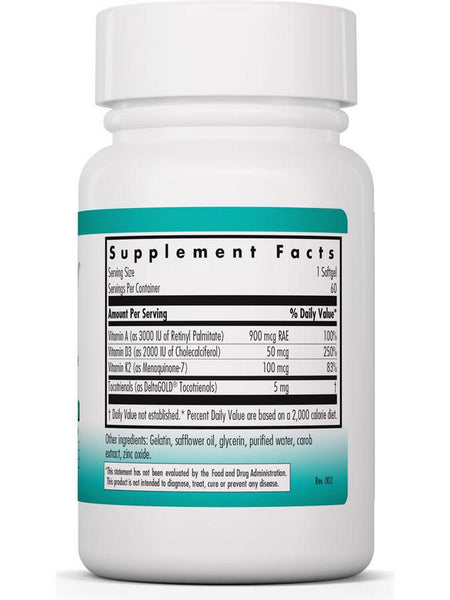 NutriCology, Vitamin D3 Complete, Daily Balance with A and K2, 60 vegetarian softgels