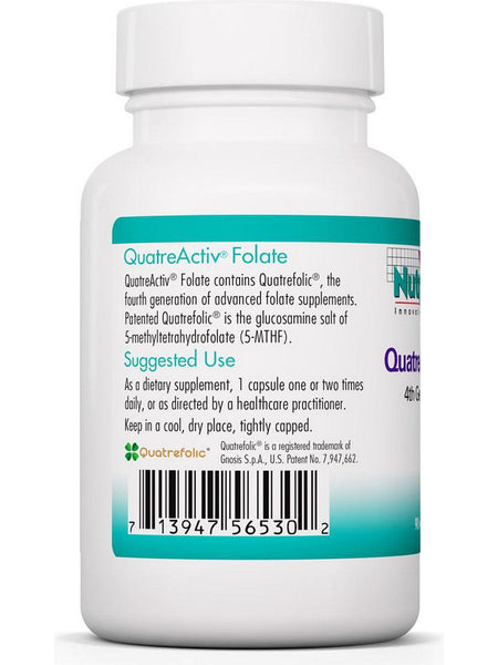 NutriCology, QuatreActiv Folate 4th Generation 5-MTHF, 90 Vegetarian Capsules