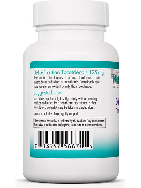 NutriCology, Delta-Fraction Tocotrienols 125 mg, 90 softgels