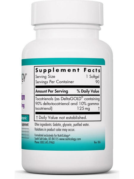 NutriCology, Delta-Fraction Tocotrienols 125 mg, 90 softgels