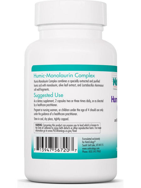 NutriCology, Humic-Monolaurin Complex with Olive Leaf and Lactobacillus rhamnosus lysate, 120 Vegetarian Capsules