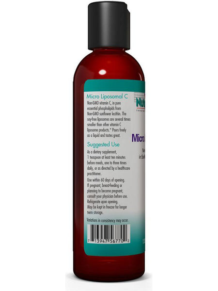 NutriCology, Micro Liposomal C Non-GMO Vitamin C in Sunflower Phospholipids, 4 fl oz