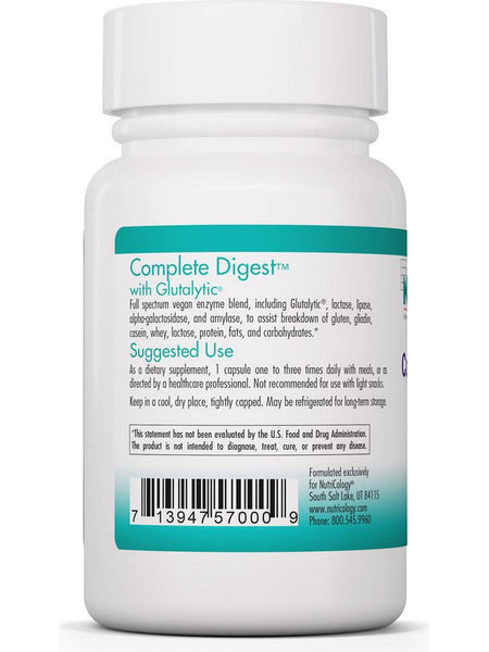NutriCology, Complete Digest with Glutalytic, 90 Vegetarian Capsules