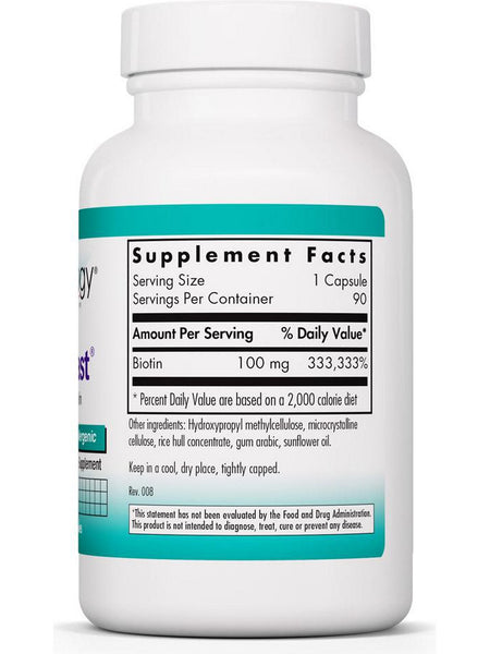 NutriCology, Biotin Blast 100 mg, 90 Vegetarian Capsules