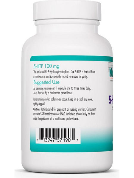 NutriCology, 5-HTP 100 mg L-5-Hydroxytryptophan, 90 Vegetarian Capsules