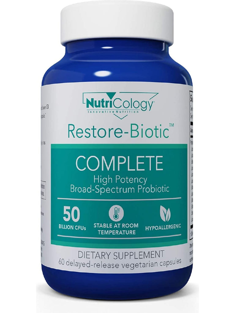 NutriCology, Restore-Biotic, Complete, 60 delayed-release vegetarian capsules
